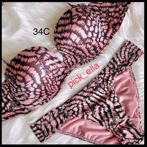 34A 34C Vs Victoria’s Secret Bandeau BOMBSHEL Miraculous Adds-2 Cups Bikini  2pc
